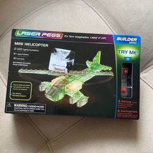 NWT! Mini Helicopter Laser Pegs (building kit)